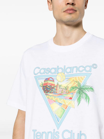CASABLANCA - Tee Shirt Afro Cubism blanc