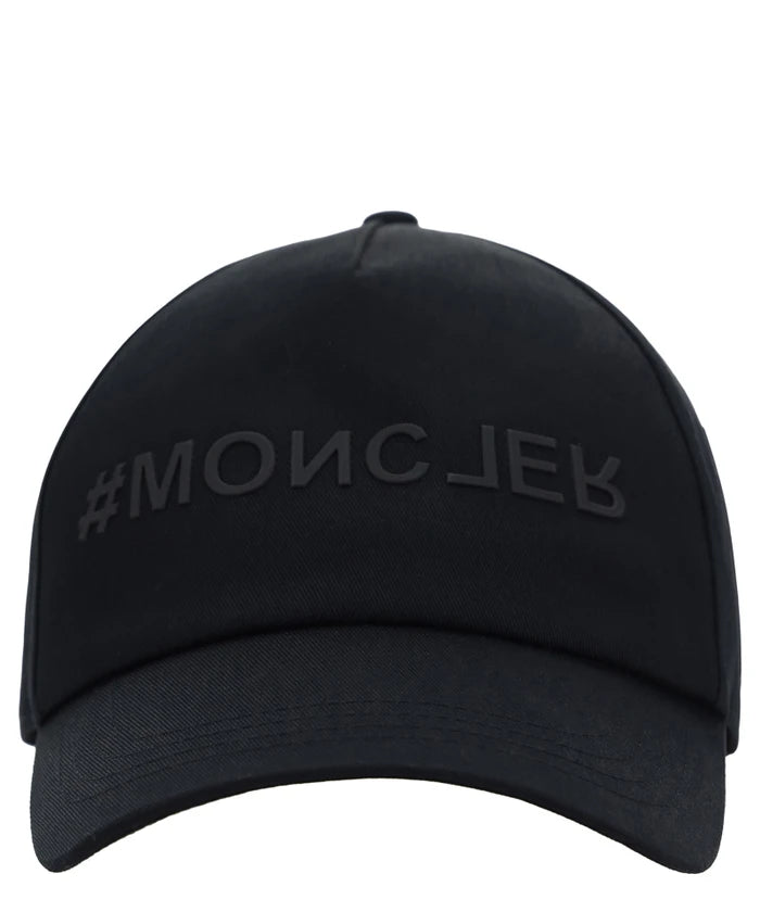 MONCLER GRENOBLE - Casquette en garbadine noir