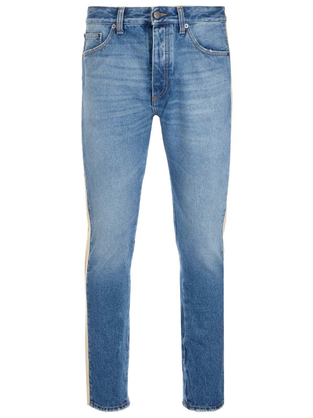 PALM ANGELS - Jean indigo track pant