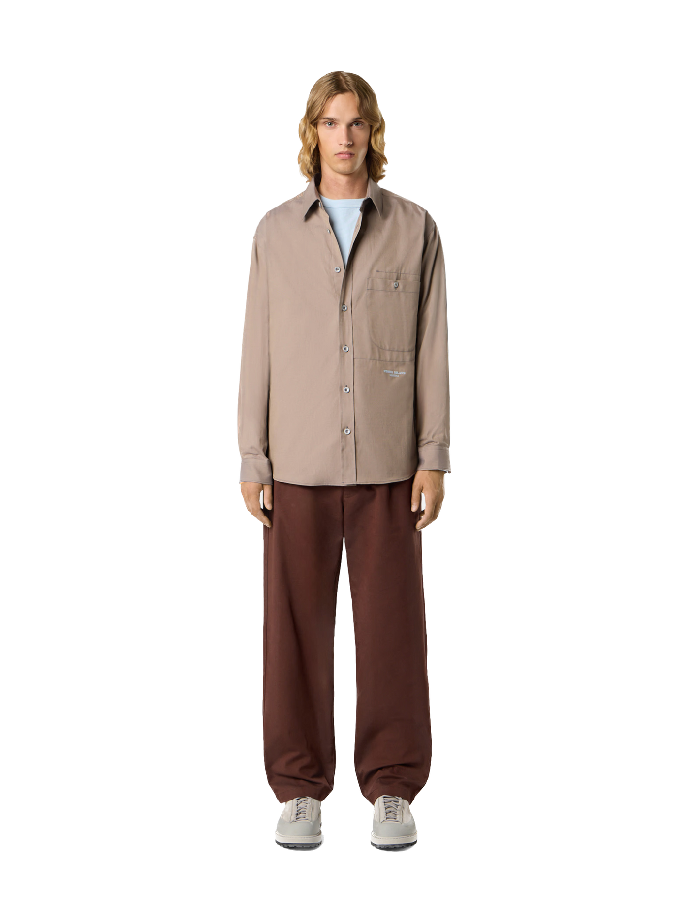 STONE ISLAND MARINA - Chemise coupe avec poche poitrine boutonnée