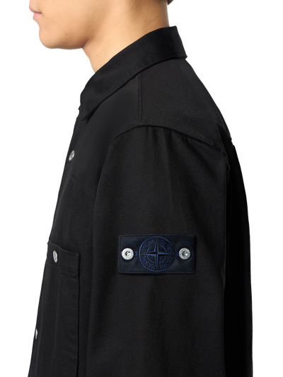 STONE ISLAND - Chemise en jean noire denim research