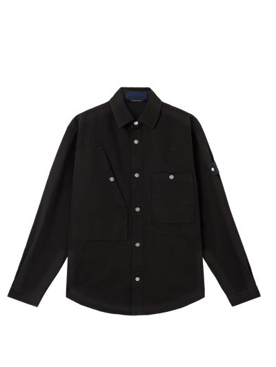 STONE ISLAND - Chemise en jean noire denim research