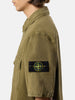 STONE ISLAND - Chemise manches courtes en coton kaki