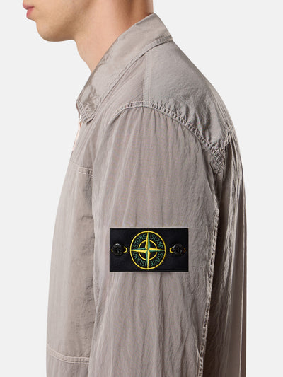 STONE ISLAND - Surchemise nylon rose pâle