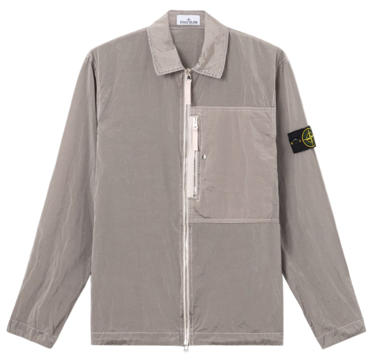STONE ISLAND - Surchemise nylon rose pâle