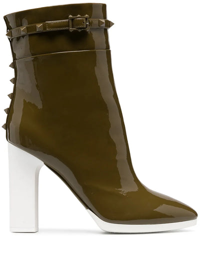 VALENTINO GARAVANI - Bottes Kaki à talon