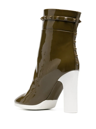 VALENTINO GARAVANI - Bottes Kaki à talon
