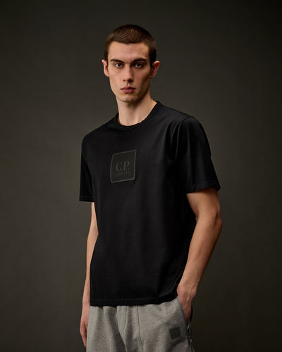 C.P COMPANY METROPOLIS - Tee-shirt rubber logo noir