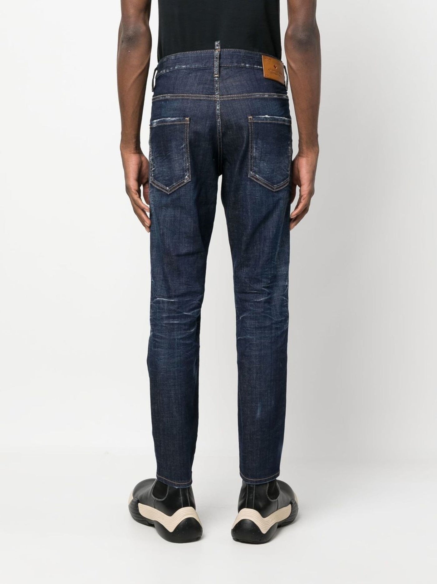 DSQUARED2 - Jean Skinny bleu à effet délavé