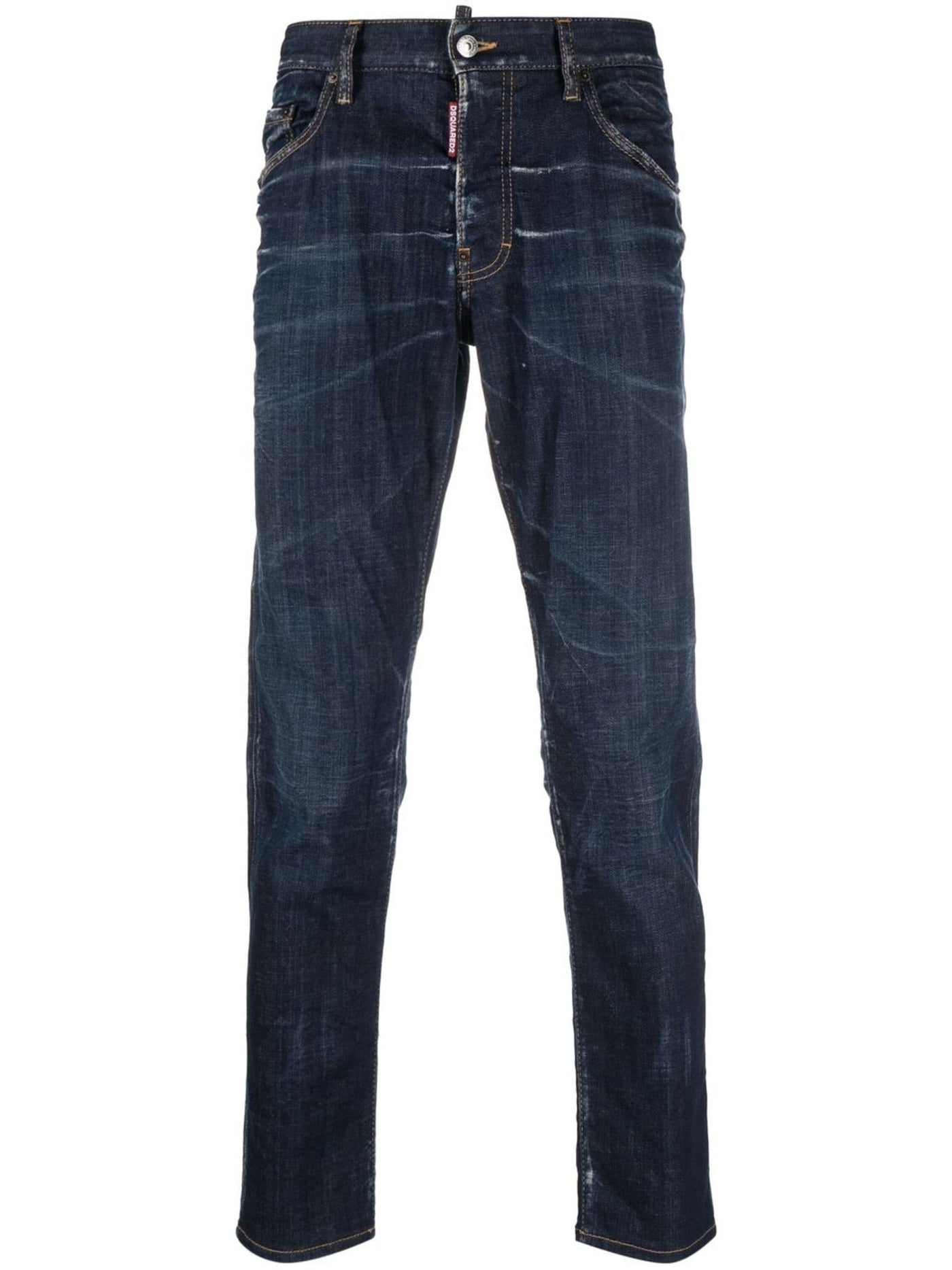 DSQUARED2 - Jean Skinny bleu à effet délavé