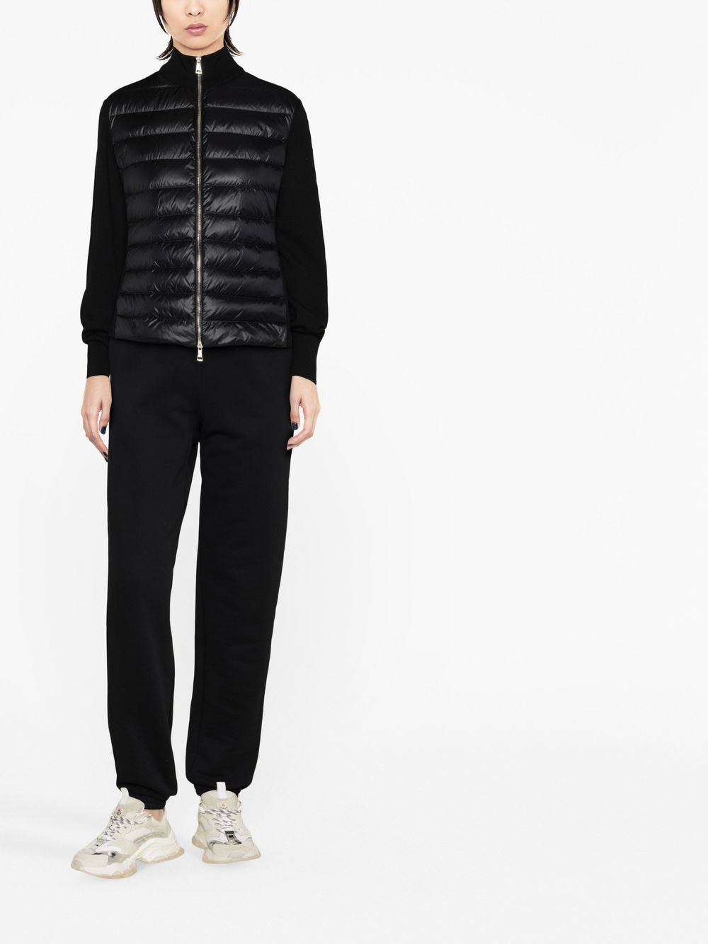 MONCLER - Cardigan zippé matelassé en laine