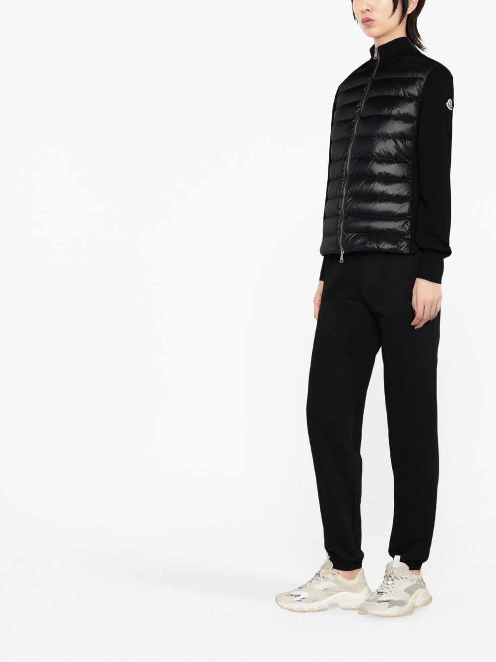 MONCLER - Cardigan zippé matelassé en laine