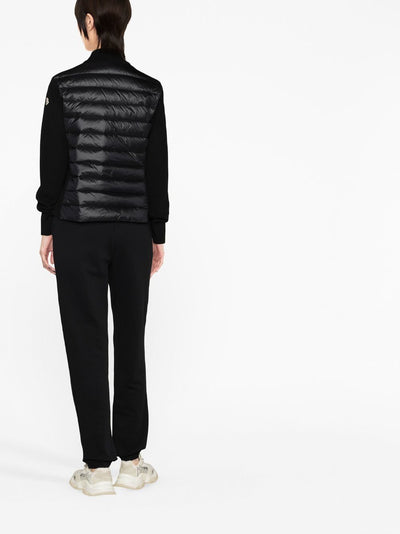 MONCLER - Cardigan zippé matelassé en laine