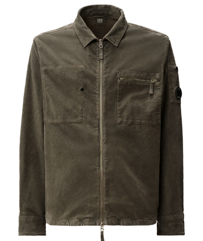 C.P. COMPANY - Surchemise en velours cotelé grise