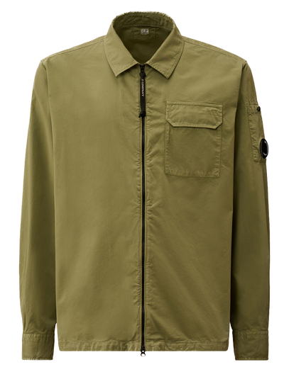 C.P. COMPANY - Fall Winter Organic Gabardine Zipped Overshirt
