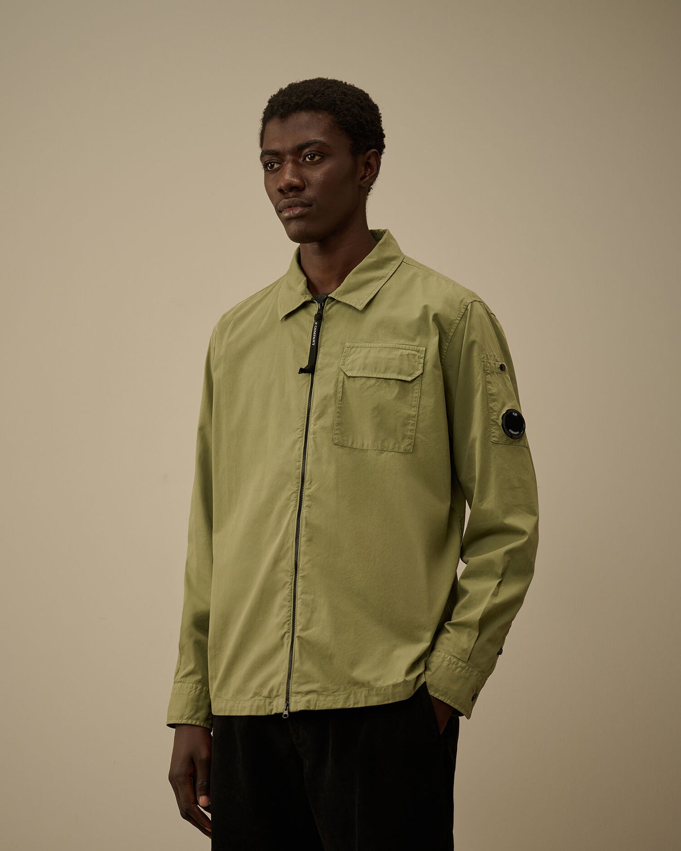 C.P. COMPANY - Fall Winter Organic Gabardine Zipped Overshirt