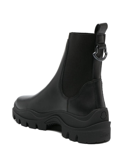 MONCLER - Bottes en cuir à talon épais 90 mm