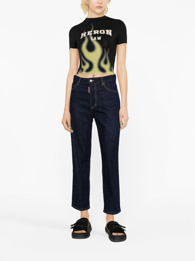 DSQUARED2 - Jean droit à patch logo