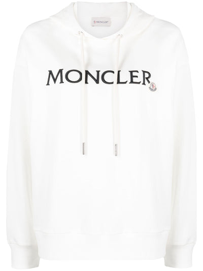 MONCLER - Hoodie en coton à logo brodé