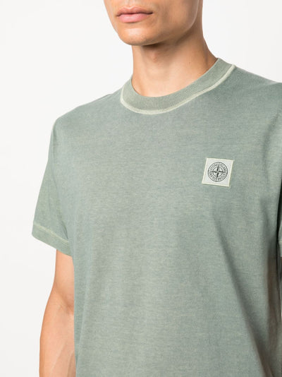 STONE ISLAND - Tee Shirt Compass dye vert