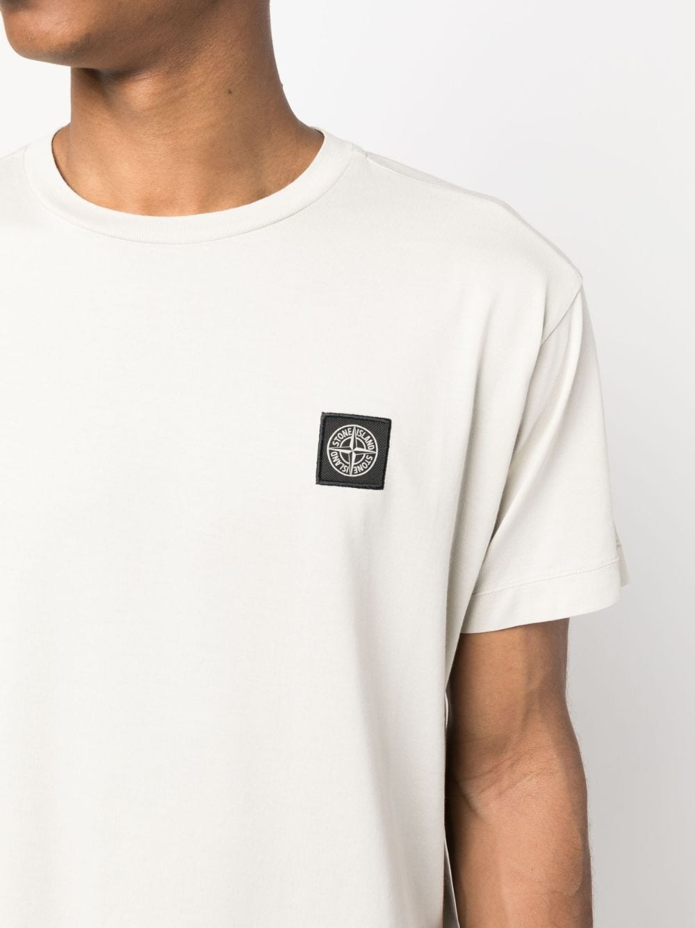 STONE ISLAND - Tee Shirt Compass blanc