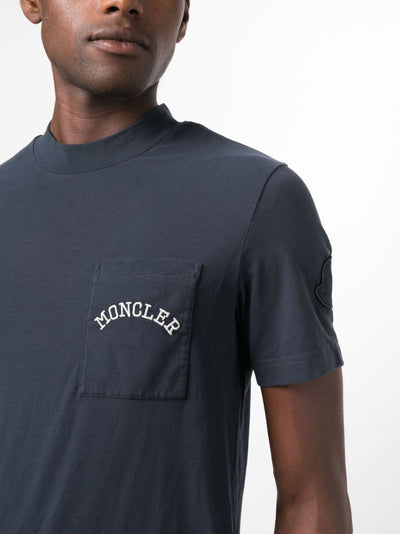 MONCLER - Tee-shirt en coton à logo brodé