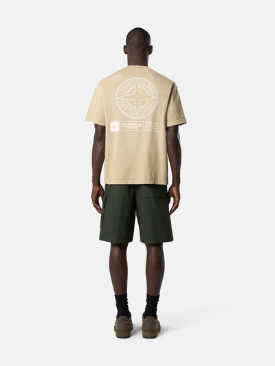 STONE ISLAND - T-shirt beige à imprimé