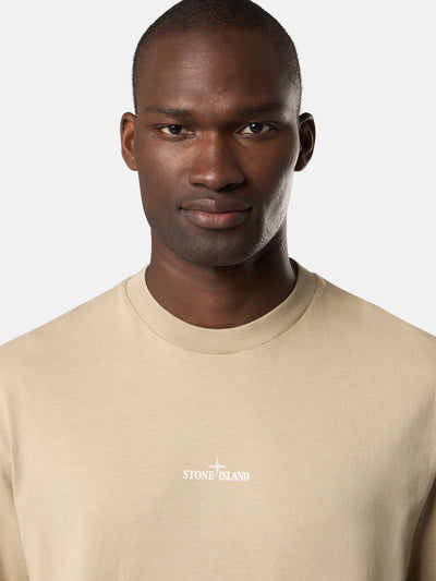 STONE ISLAND - T-shirt beige à imprimé
