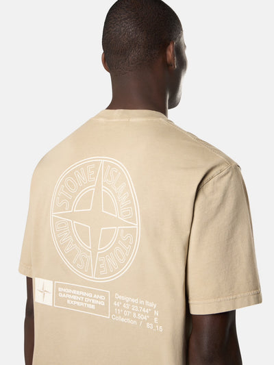 STONE ISLAND - T-shirt beige à imprimé