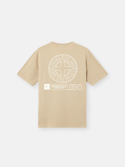 STONE ISLAND - T-shirt beige à imprimé