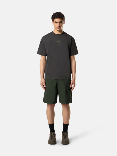 STONE ISLAND - T-shirt gris plomb à imprimé