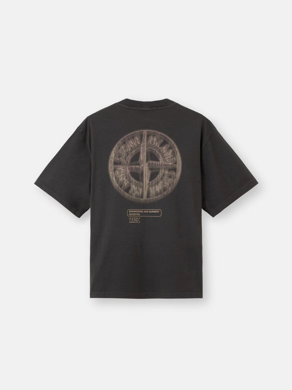 STONE ISLAND - T-shirt gris plomb à imprimé