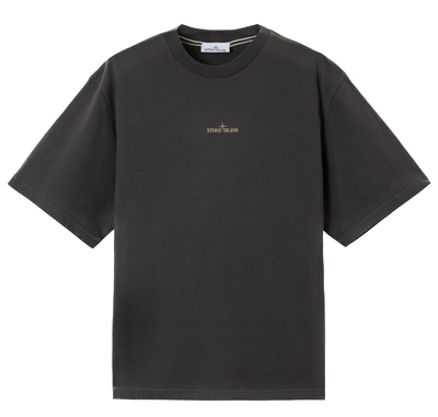 STONE ISLAND - T-shirt gris plomb à imprimé