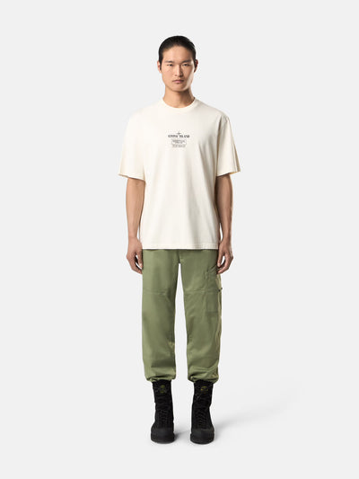 STONE ISLAND - T-shirt coupe regular à manches courtes avec imprimé
