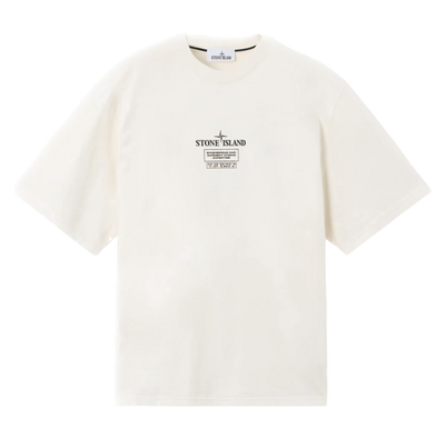 STONE ISLAND - T-shirt coupe regular à manches courtes avec imprimé
