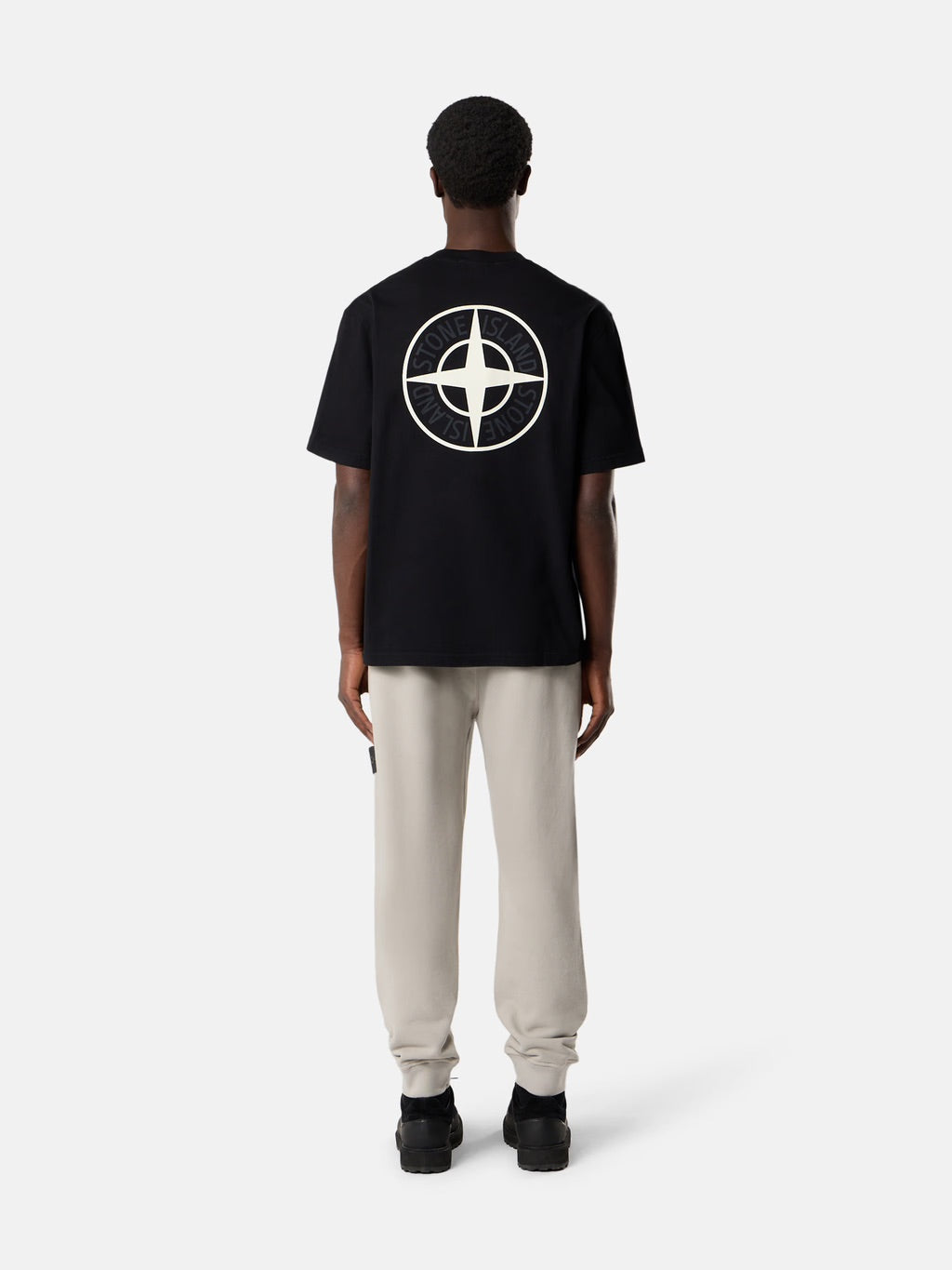 STONE ISLAND - T-shirt coupe regular à manches courtes avec imprimé