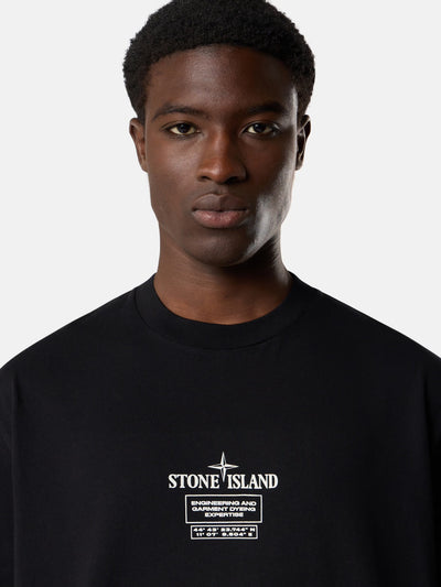 STONE ISLAND - T-shirt coupe regular à manches courtes avec imprimé