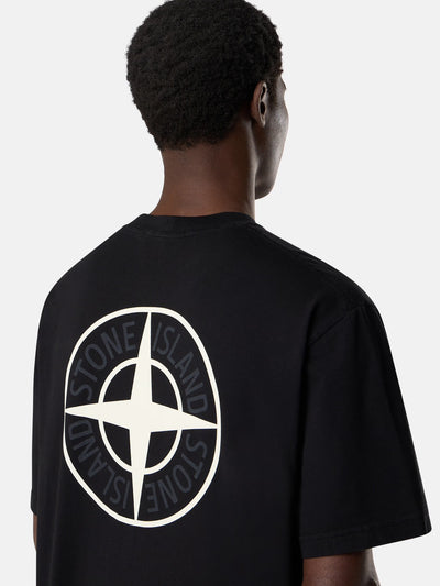 STONE ISLAND - T-shirt coupe regular à manches courtes avec imprimé