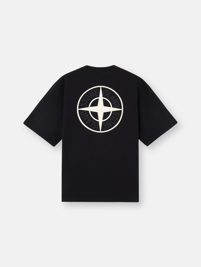 STONE ISLAND - T-shirt coupe regular à manches courtes avec imprimé