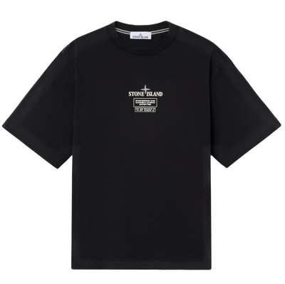 STONE ISLAND - T-shirt coupe regular à manches courtes avec imprimé