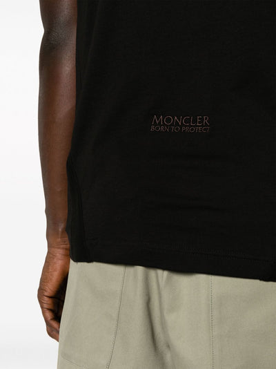 MONCLER - Tee-shirt Born to protect logo