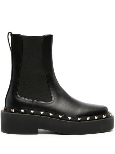 VALENTINO - Rockstud Chelsea leather boots