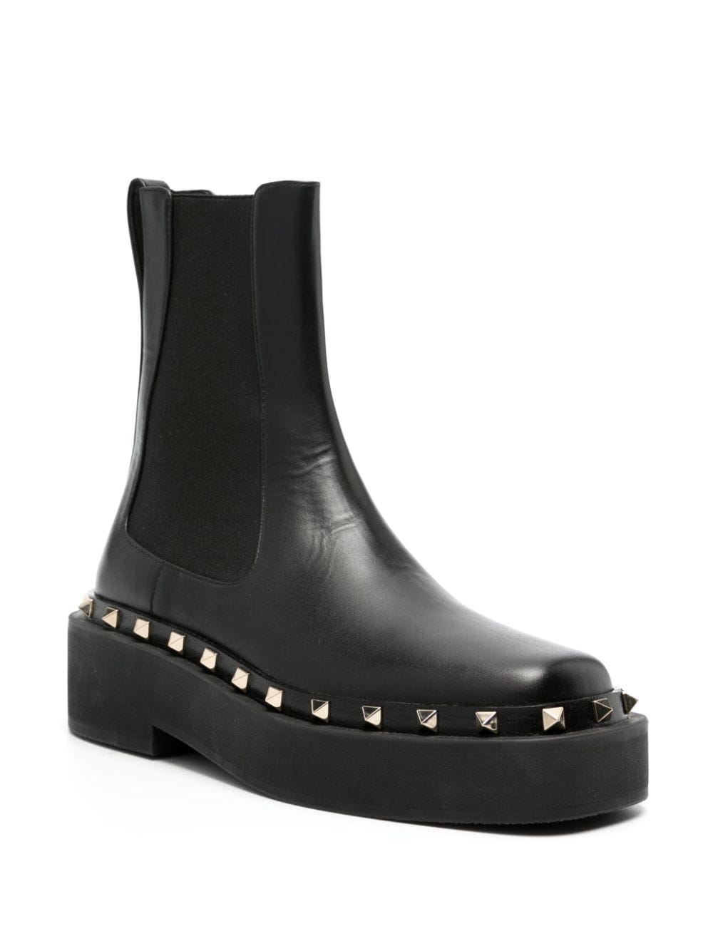 VALENTINO - Rockstud Chelsea leather boots