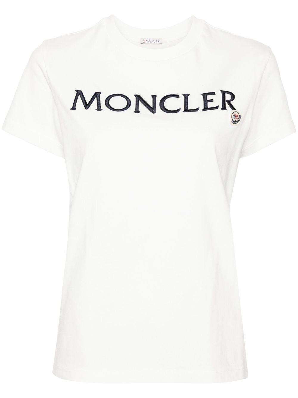 MONCLER - T-shirt en coton à logo brodé