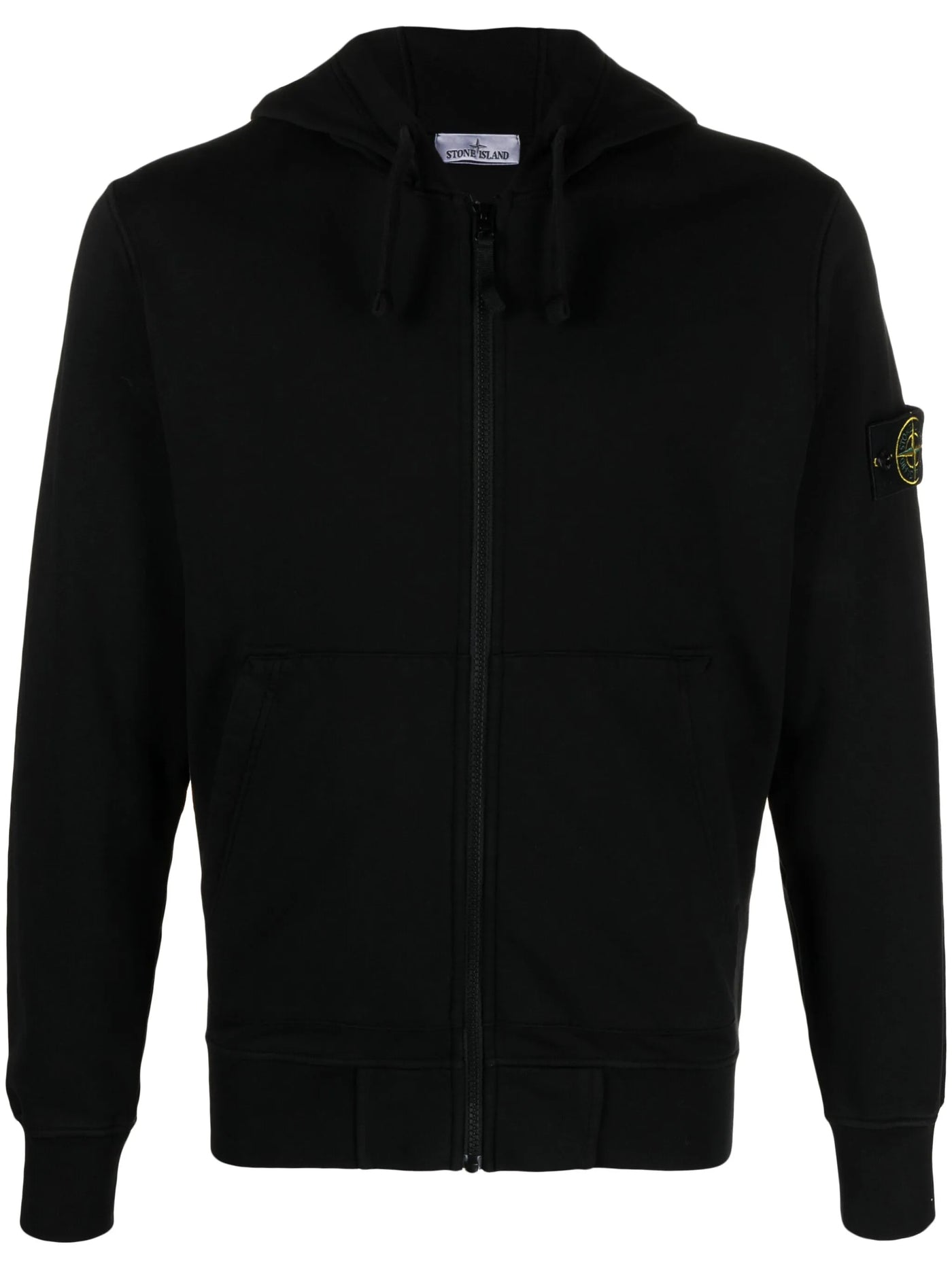 STONE ISLAND - Hoodie zippé noir