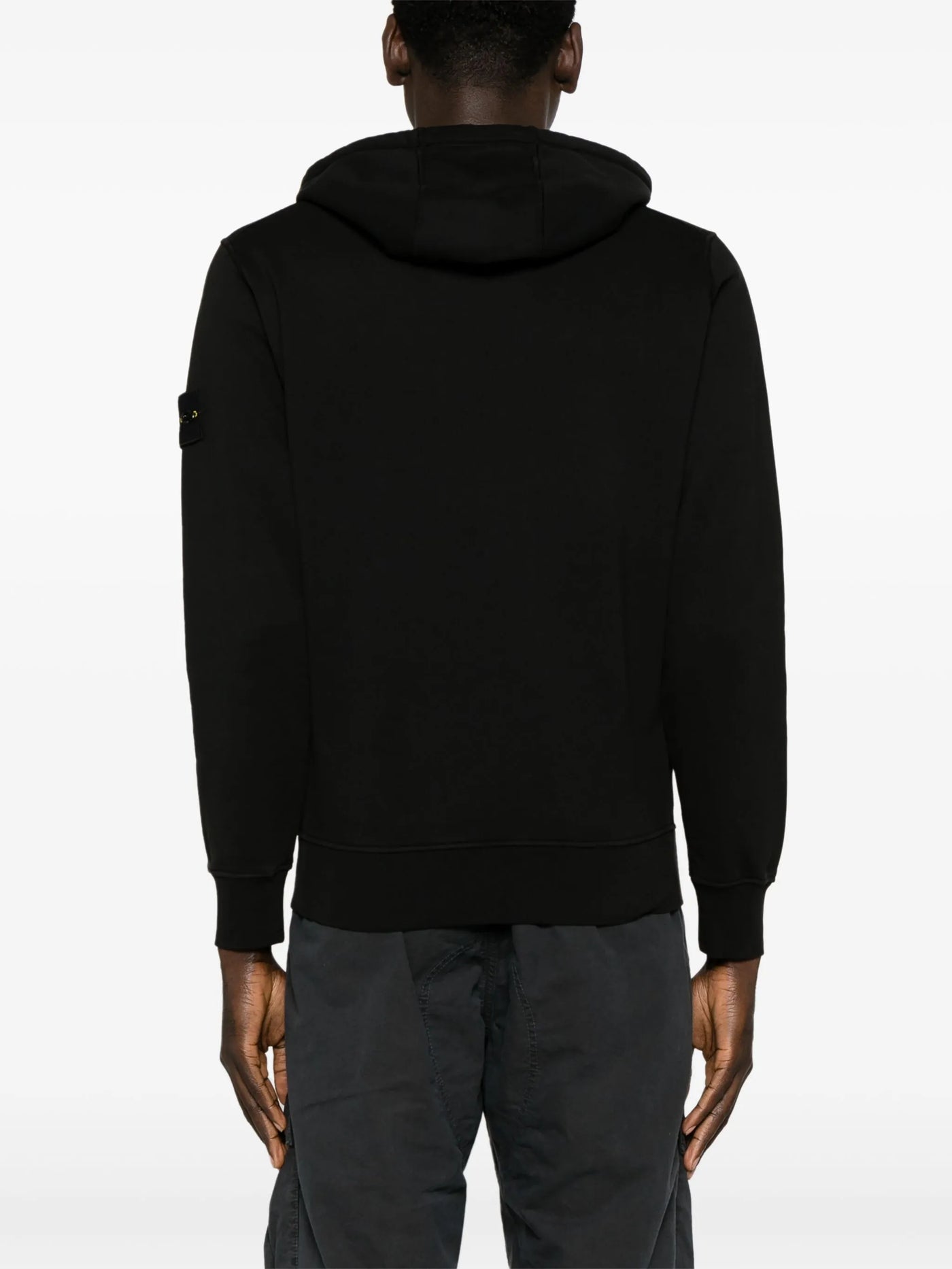 STONE ISLAND - Hoodie zippé noir
