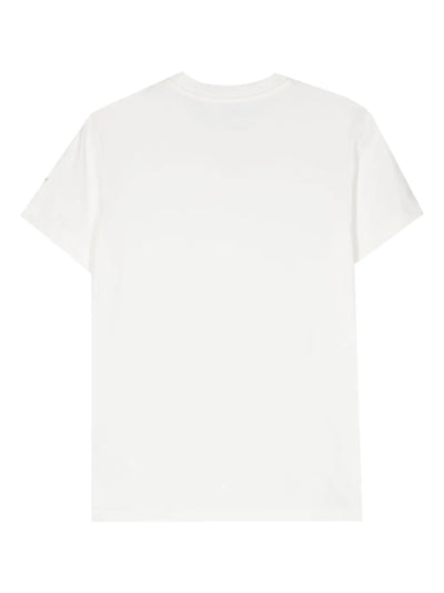 MONCLER - T-shirt en coton à ornements strassés