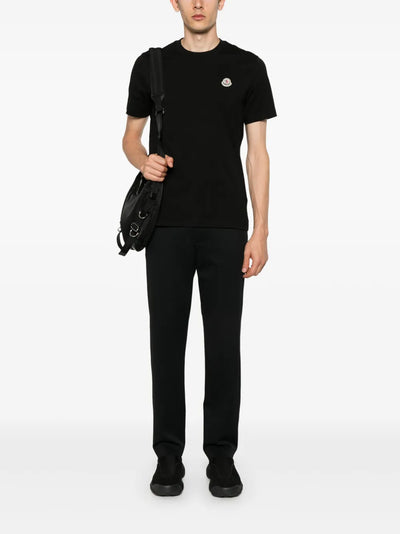 MONCLER - lot de trois t-shirts en coton à patch logo