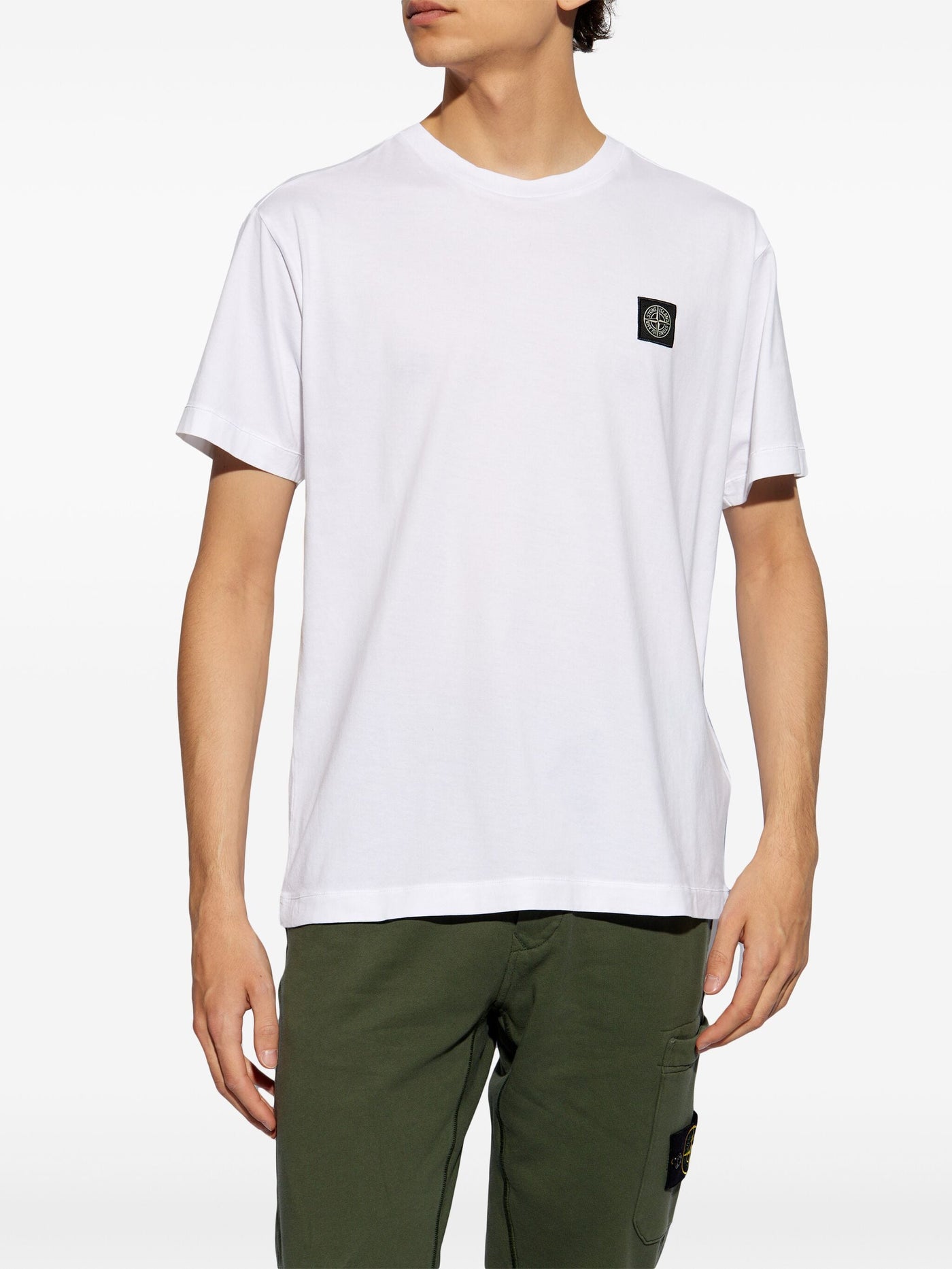 STONE ISLAND - t shirt blanc