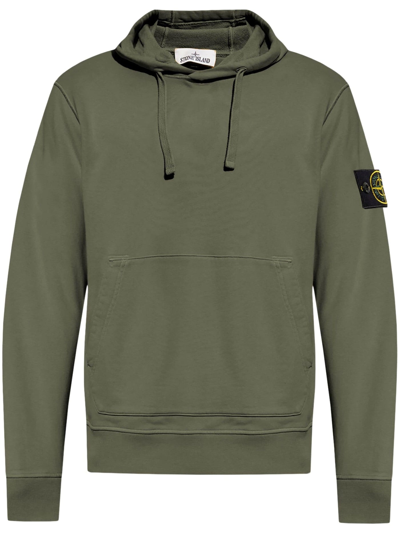 Stone Island - Sweat à capuche vert olive